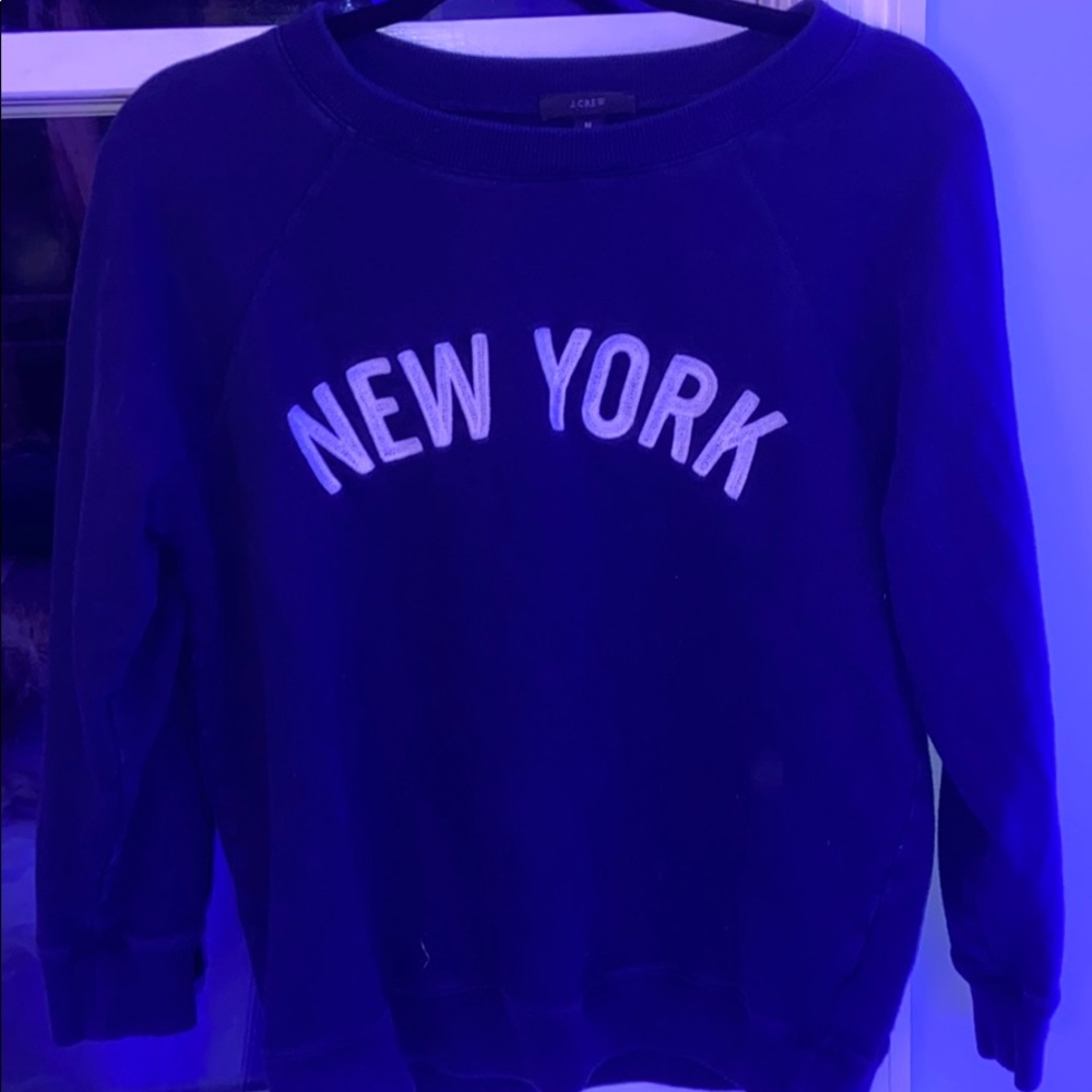 navy sweatshirt